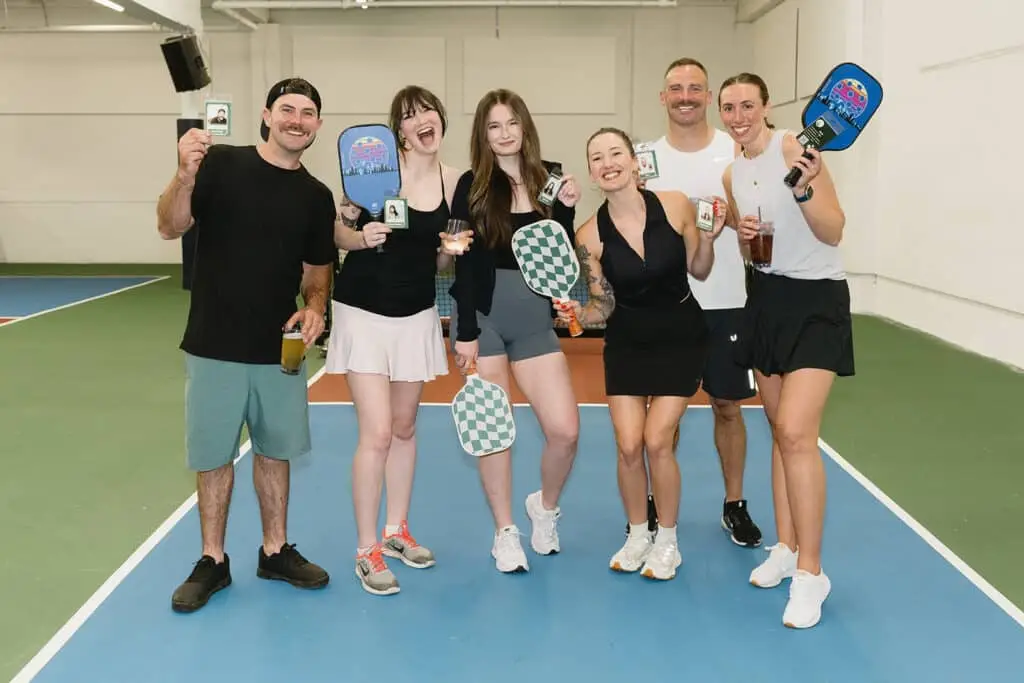 Pickleball tournament photo activation with branded prints