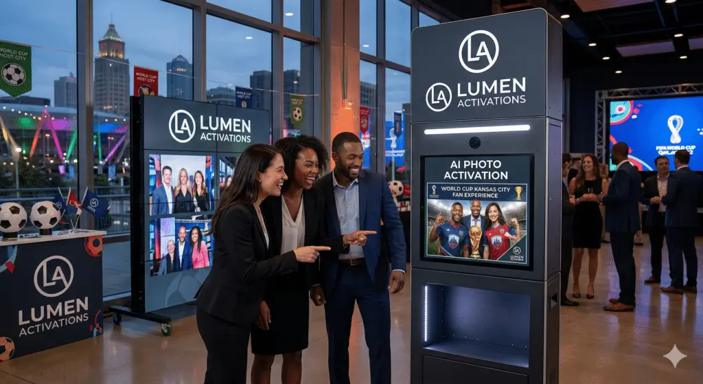 lumen activations branded ai photo experience kansas city corporate event