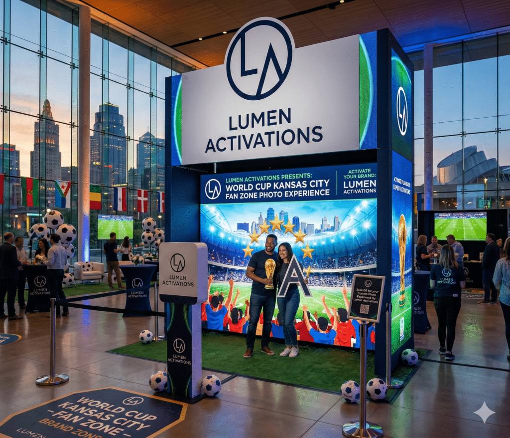 lumen activations kc world cup brand activation photo booth