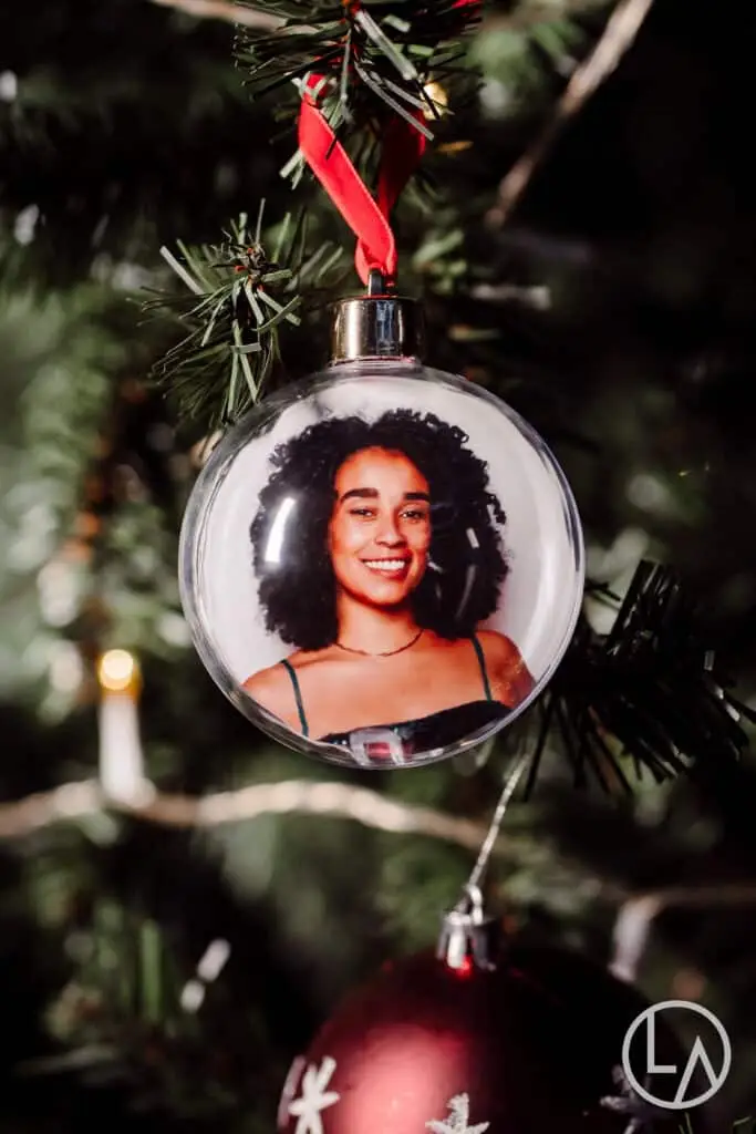 holiday bauble personalized photo ornament
