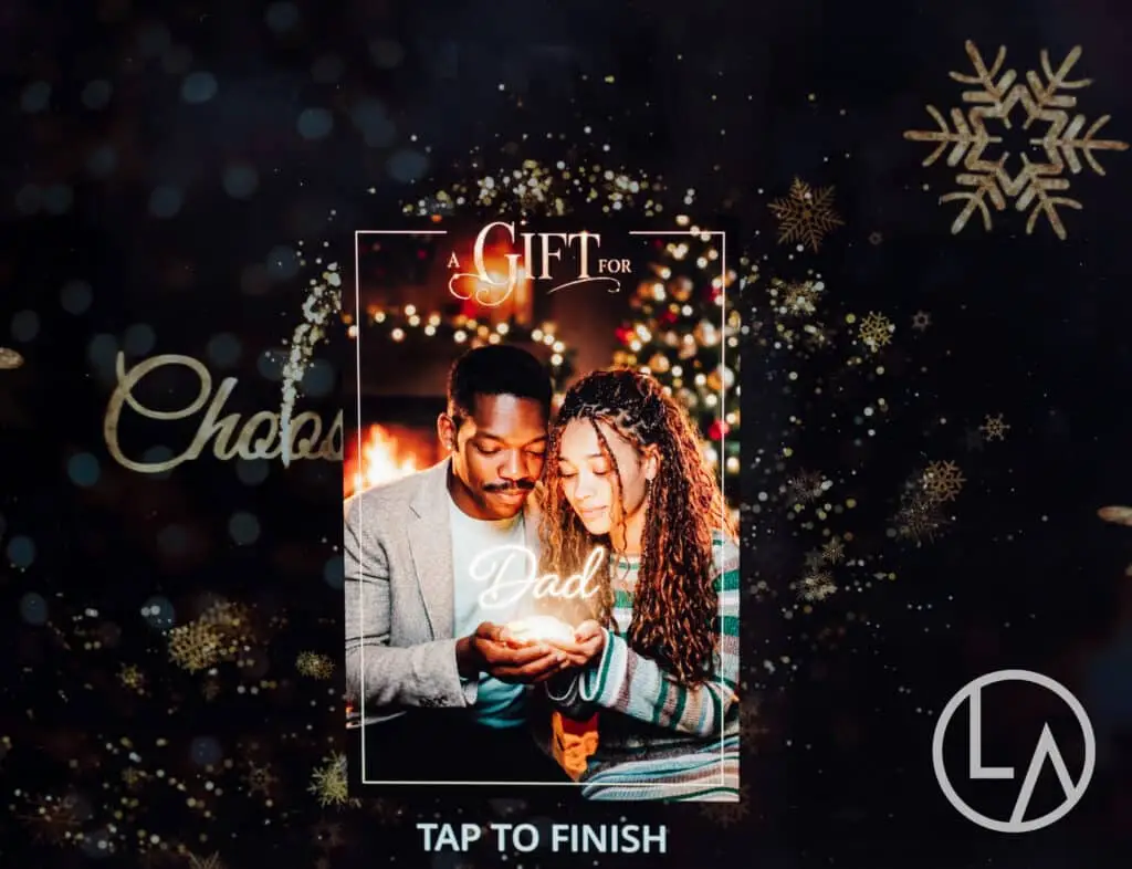 the gift holiday experience couple share screen kansas city