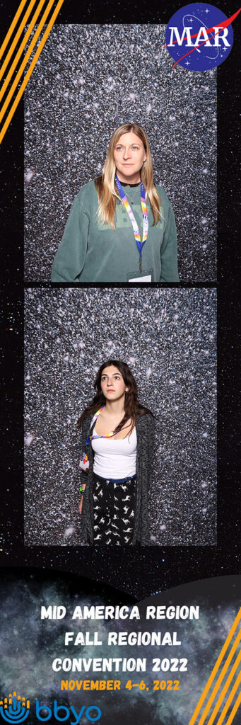 Conference photo booth 2x6 strip from the BBYO Mid America Region Fall Regional Convention in Kansas City